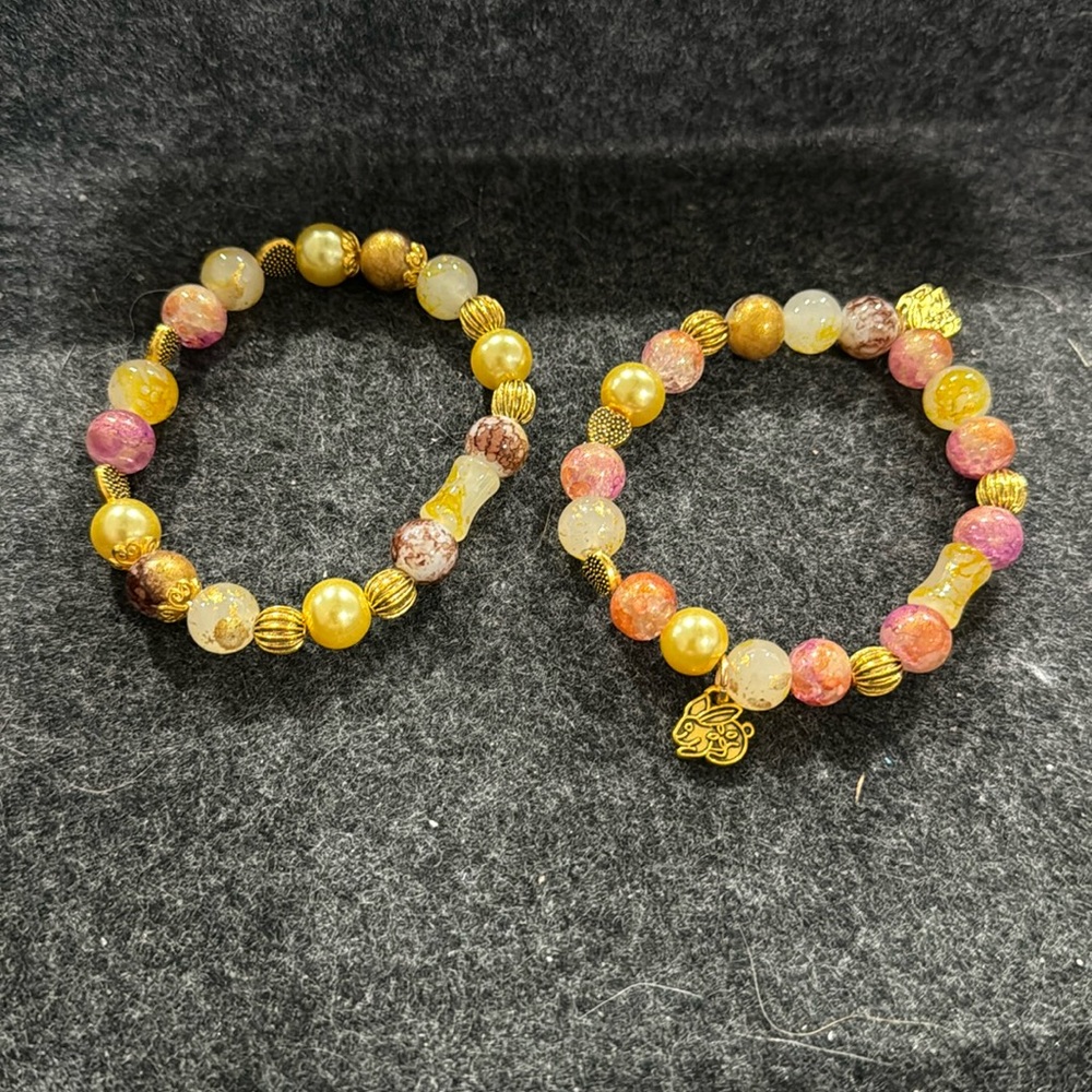 Handmade Porcelain Beads Bracelet Set